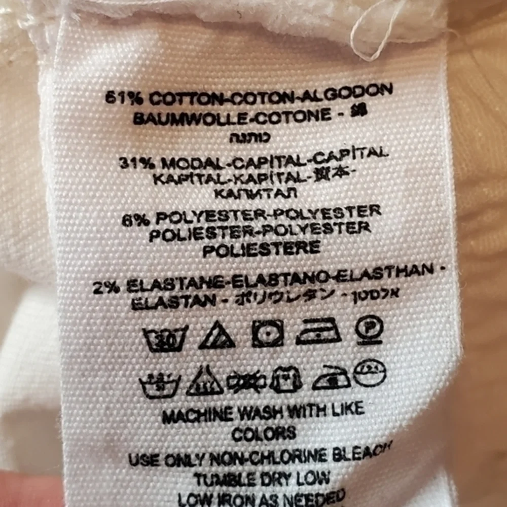 Free People Off White High Rise Raw Hem Jeans